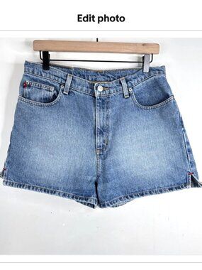 VTG Polo Jeans Co Ralph Lauren Weekender Denim Shorts 12 High Rise Y2K 90s Mom
